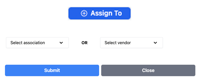 Vendor HOA link screenshot